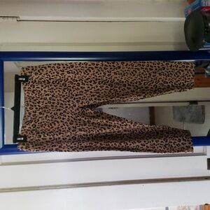 J CREW Leggings Leopard Large